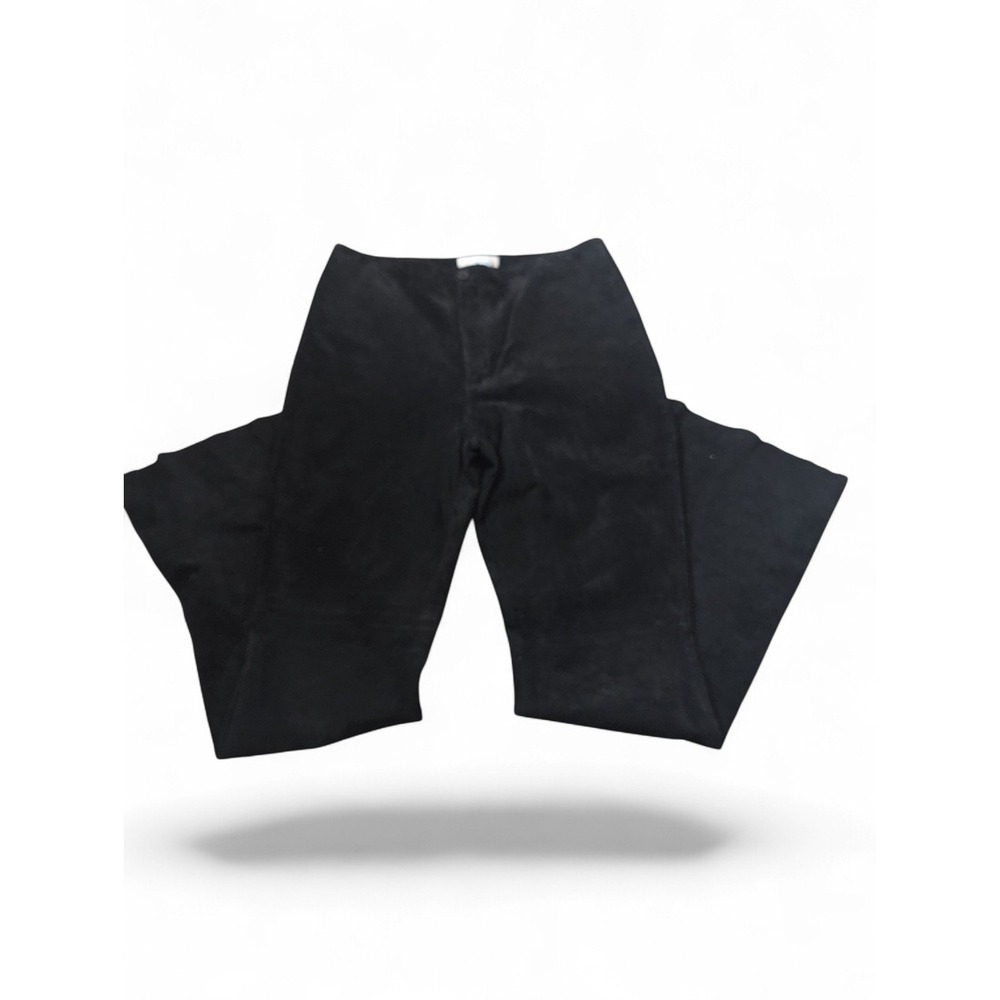 2/$40 Alice Blue‎ Women's Size L Black Genuine Leather Pants Flare Leg Trousers